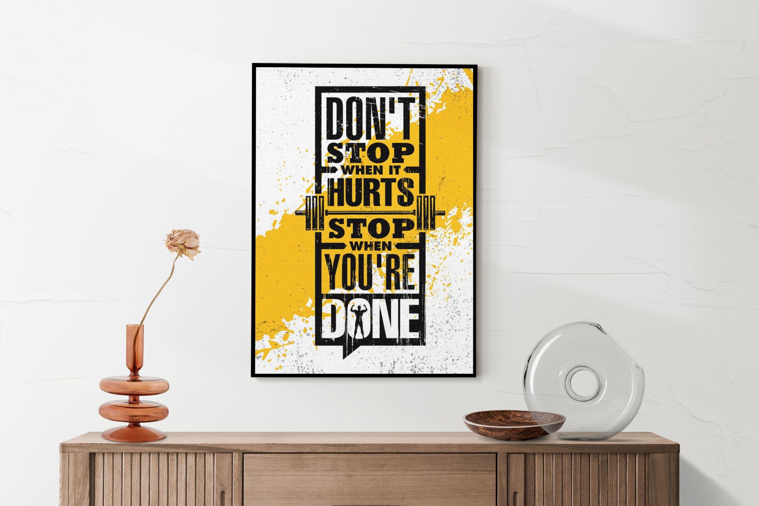 Akoestisch Schilderij Don't Stop When It Hurts, Stop When You're Done Rechthoek Verticaal Template 50 70 verticaal sport 11 2 scaled 1