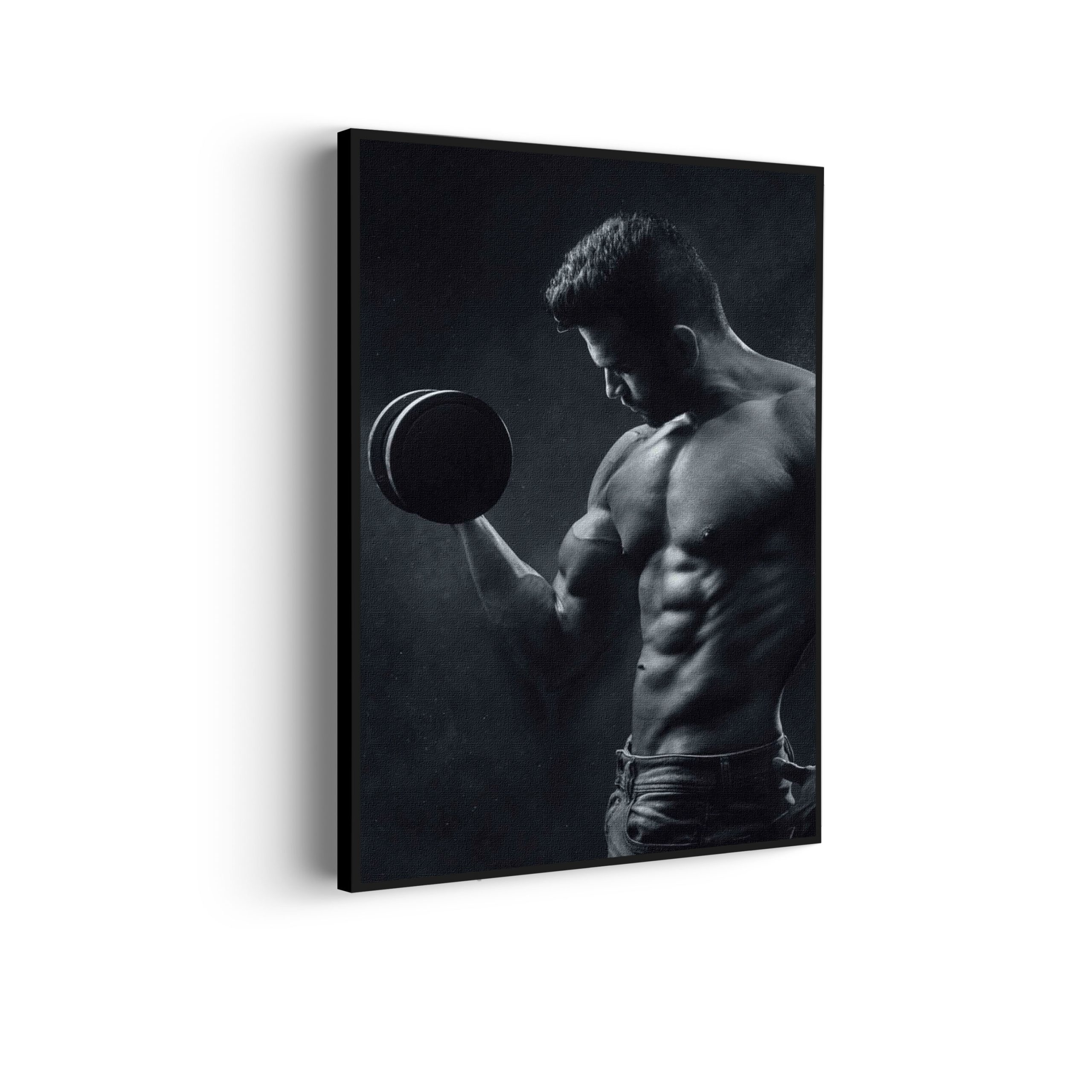 Akoestisch Schilderij Sexy Man Heft Gewicht Met Halter Rechthoek Verticaal Template 50 70 verticaal sport 2 scaled 1