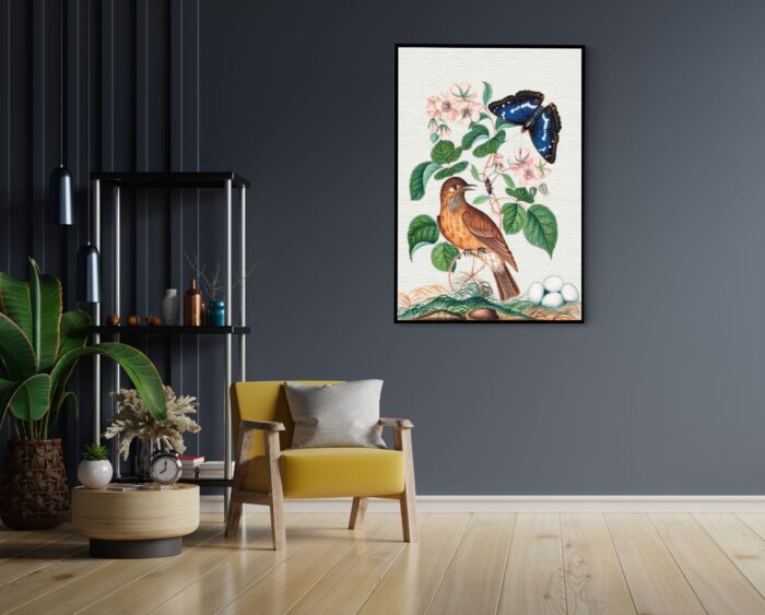Akoestisch Schilderij Prent Natuur Vogel en Bloemen 01 Rechthoek Verticaal Template 50 70 verticaal vintage 1 1 scaled 1