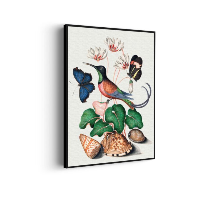 Akoestisch Schilderij Prent Natuur Vogel en Bloemen 01 Rechthoek Verticaal Template 50 70 verticaal vintage 7 scaled 1