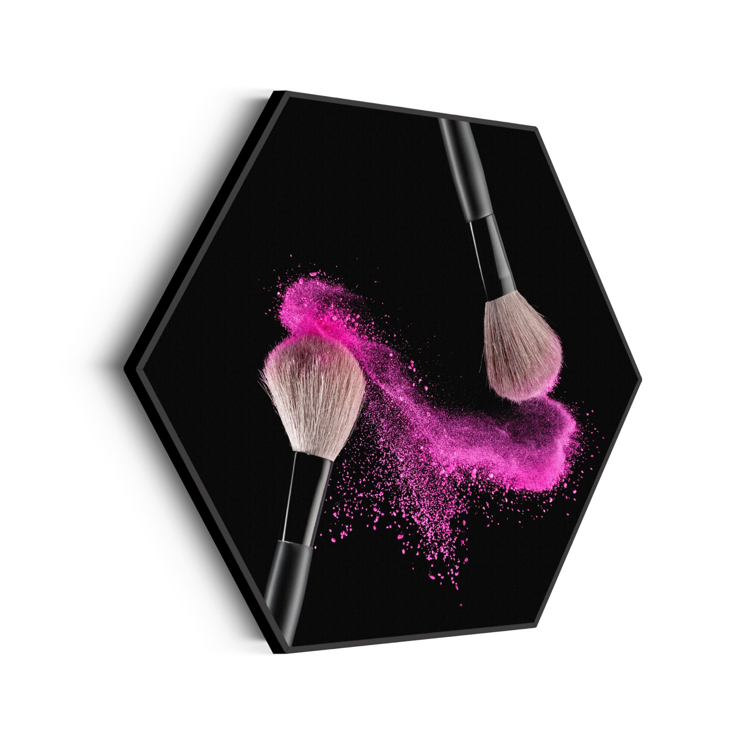 Akoestisch Schilderij Make up Poederkwasten Roze Hexagon Template Hexagon Beauty 1 scaled 1
