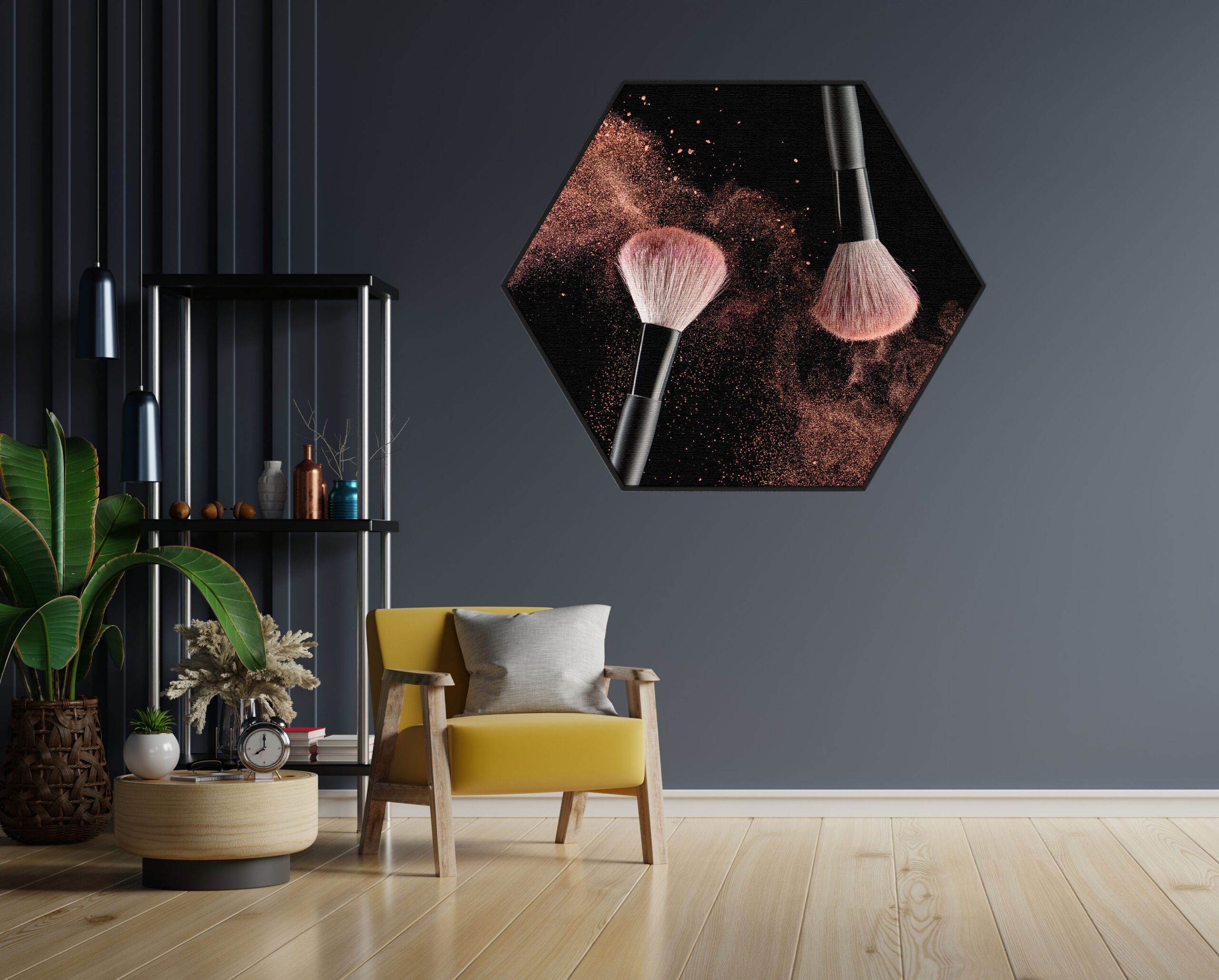 Akoestisch Schilderij Make up Poederkwasten Roze Hexagon Template Hexagon Beauty 2 2 scaled 1