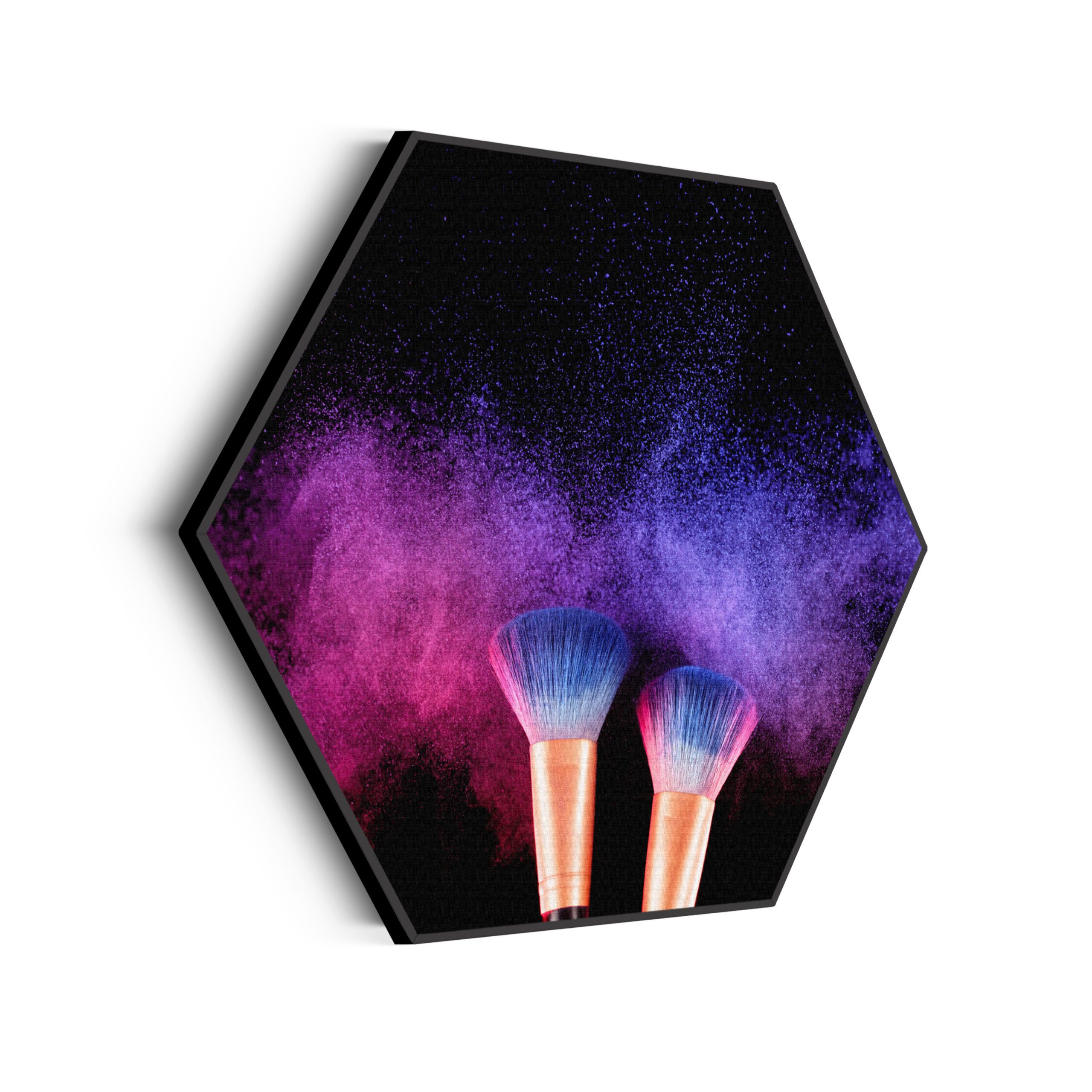 Akoestisch Schilderij Make up Poederkwasten Kleurrijk Hexagon Template Hexagon Beauty 4 scaled 1