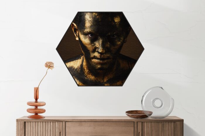 Akoestisch Schilderij Golden Men Hexagon Template Hexagon Beauty 9 1 1 scaled 1