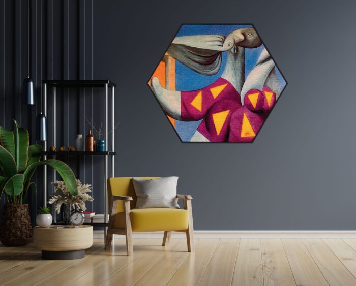 Akoestisch Schilderij Johannes Vermeer Meisje met de parel 1665-1167 Hexagon Template Hexagon OM 10 1 scaled 1