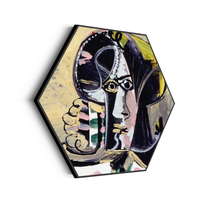 Akoestisch Schilderij Picasso De visvrouw 1935 Hexagon Template Hexagon OM 14 scaled 1