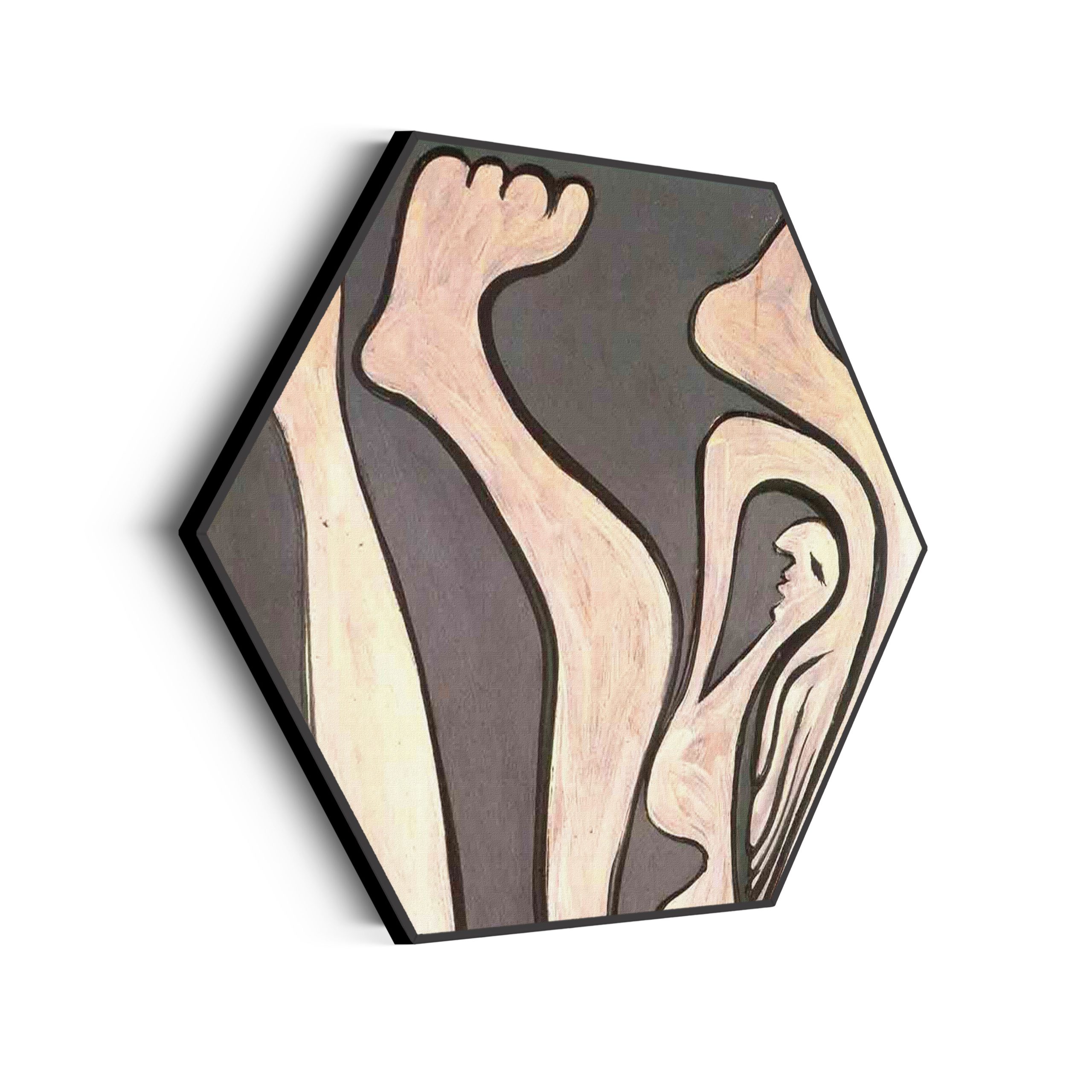 Akoestisch Schilderij Johannes Vermeer Meisje met de parel 1665-1167 Hexagon Template Hexagon OM 17 scaled 1