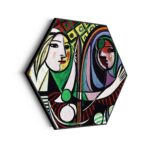 Akoestisch Schilderij Picasso Meisje voor een spiegel 1932 Hexagon Template Hexagon OM 19 scaled 1