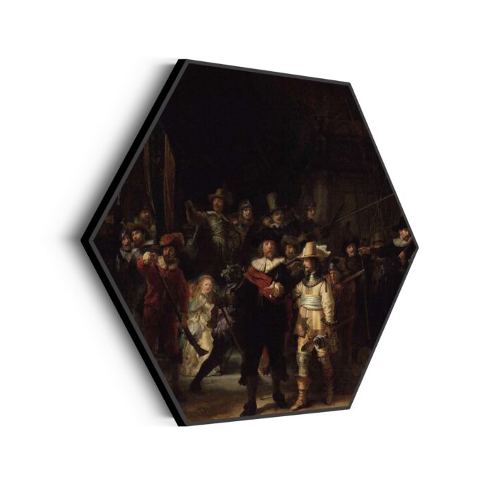 Akoestisch Schilderij Johannes Vermeer Meisje met de parel 1665-1167 Hexagon Template Hexagon OM 24 scaled 1