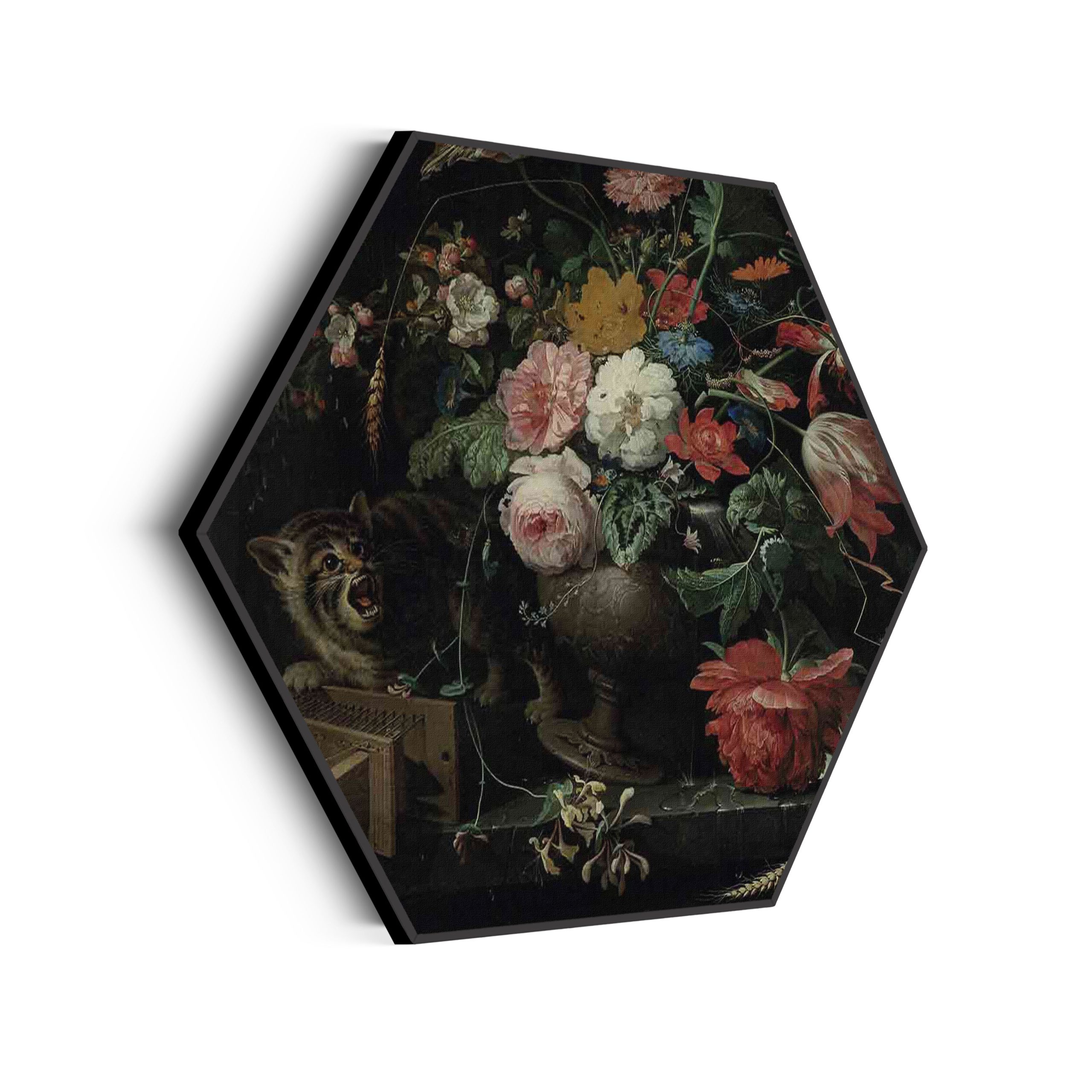 Akoestisch Schilderij Johannes Vermeer Meisje met de parel 1665-1167 Hexagon Template Hexagon OM 25 scaled 1