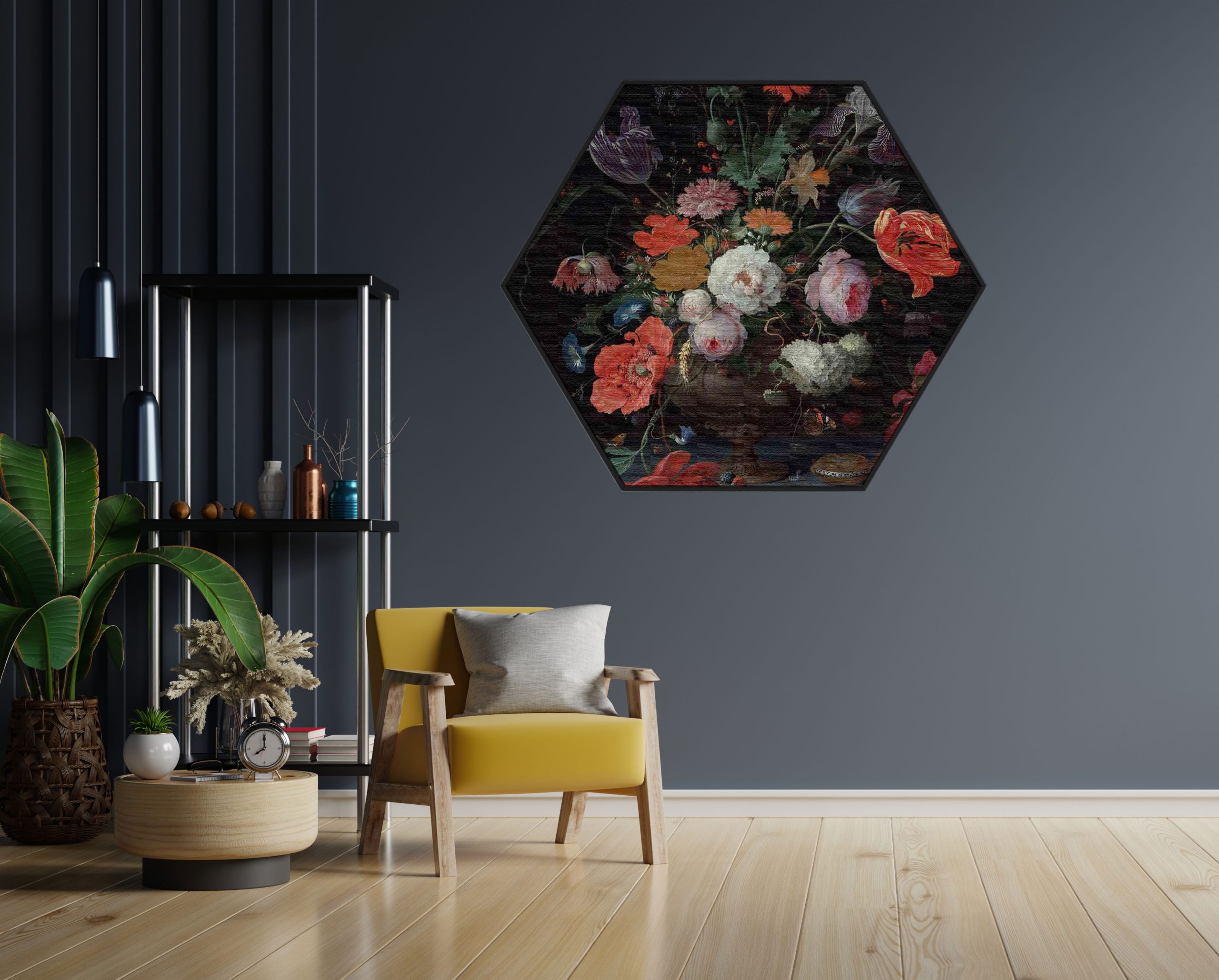 Akoestisch Schilderij Johannes Vermeer Meisje met de parel 1665-1167 Hexagon Template Hexagon OM 26 1 scaled 1