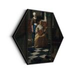Akoestisch Schilderij Johannes Vermeer Meisje met de parel 1665-1167 Hexagon Template Hexagon OM 27 scaled 1