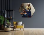 Akoestisch Schilderij Johannes Vermeer Het Melkmeisje 1660 Hexagon Template Hexagon OM 29 1 scaled 1
