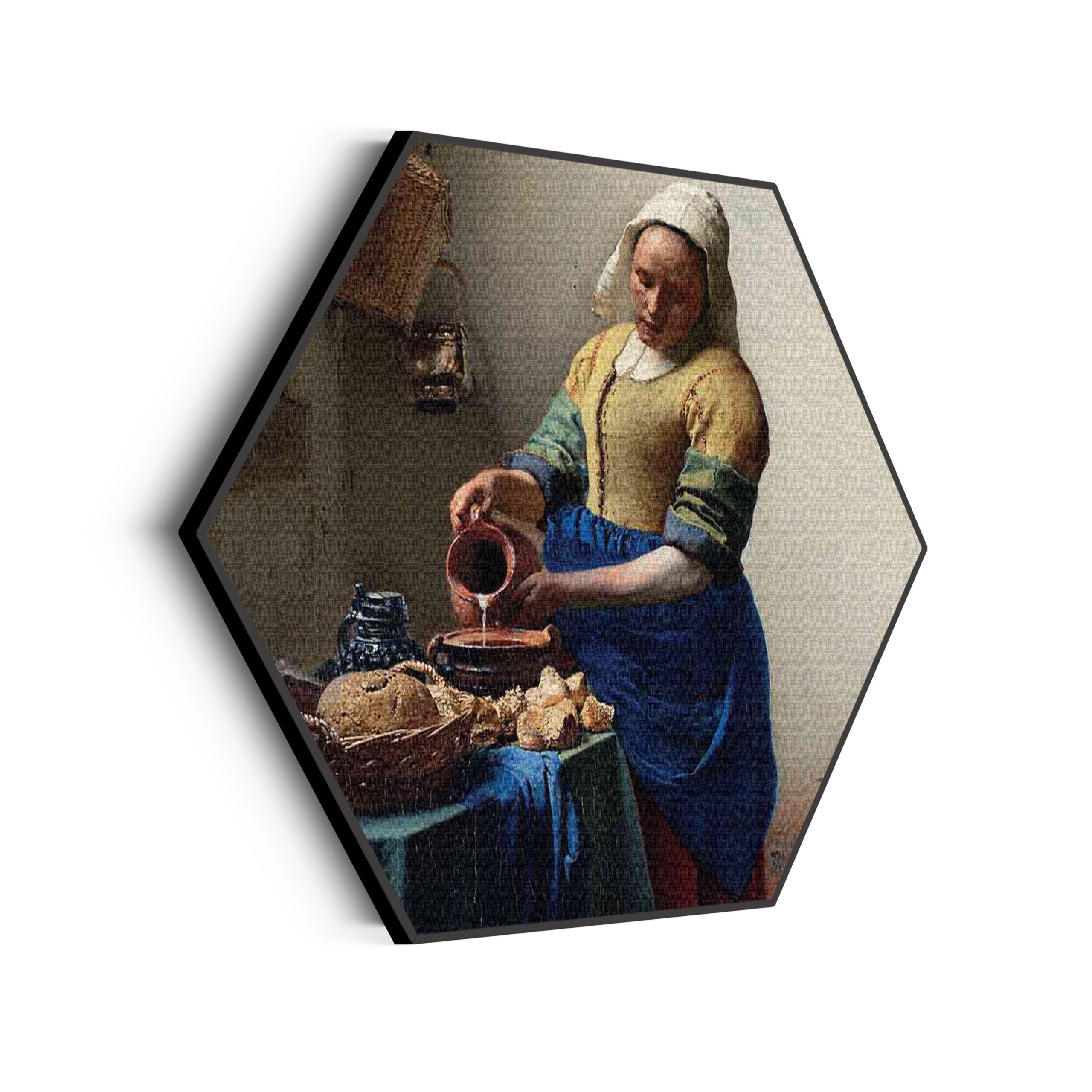 Akoestisch Schilderij Johannes Vermeer Meisje met de parel 1665-1167 Hexagon Template Hexagon OM 29 scaled 1