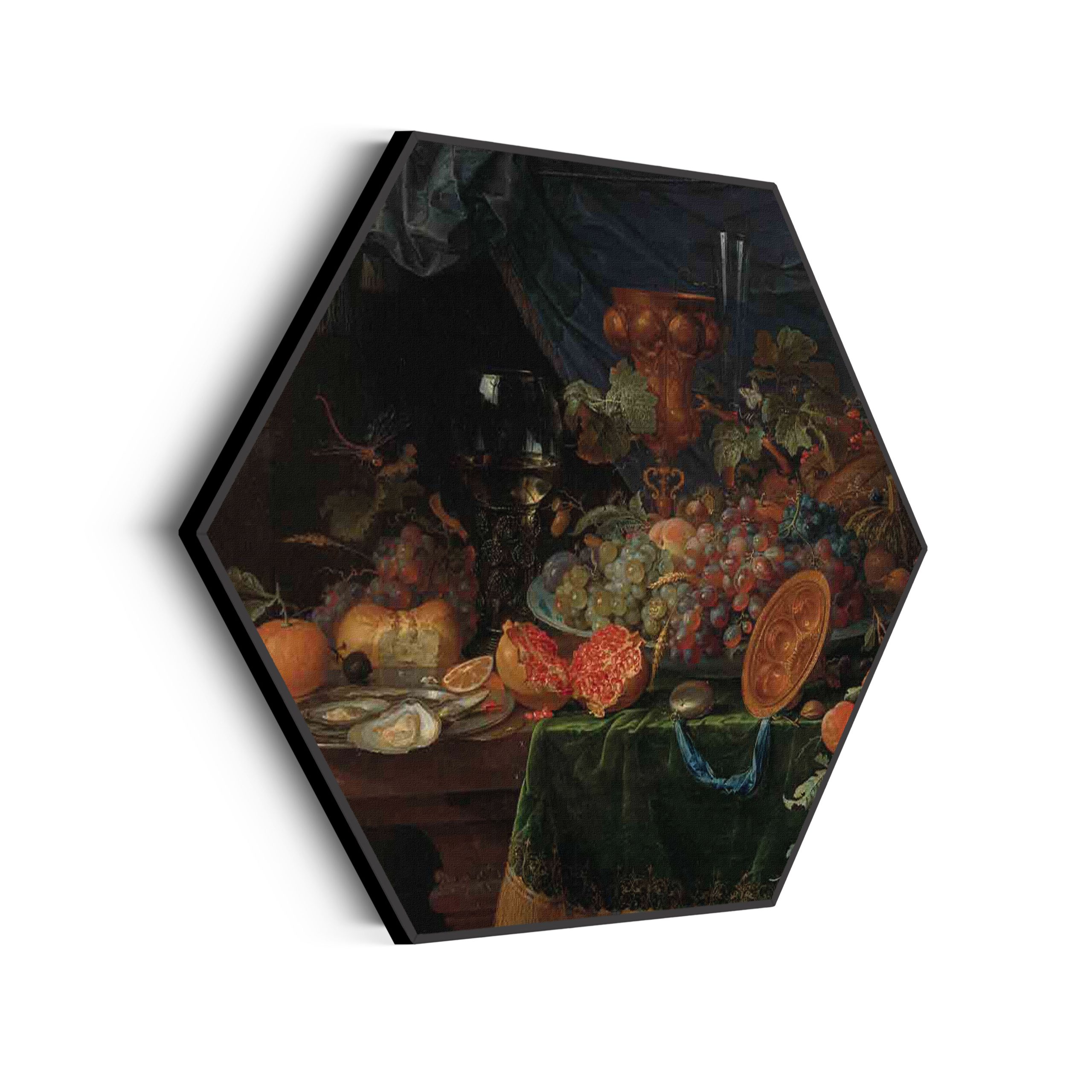 Akoestisch Schilderij Johannes Vermeer Meisje met de parel 1665-1167 Hexagon Template Hexagon OM 31 scaled 1