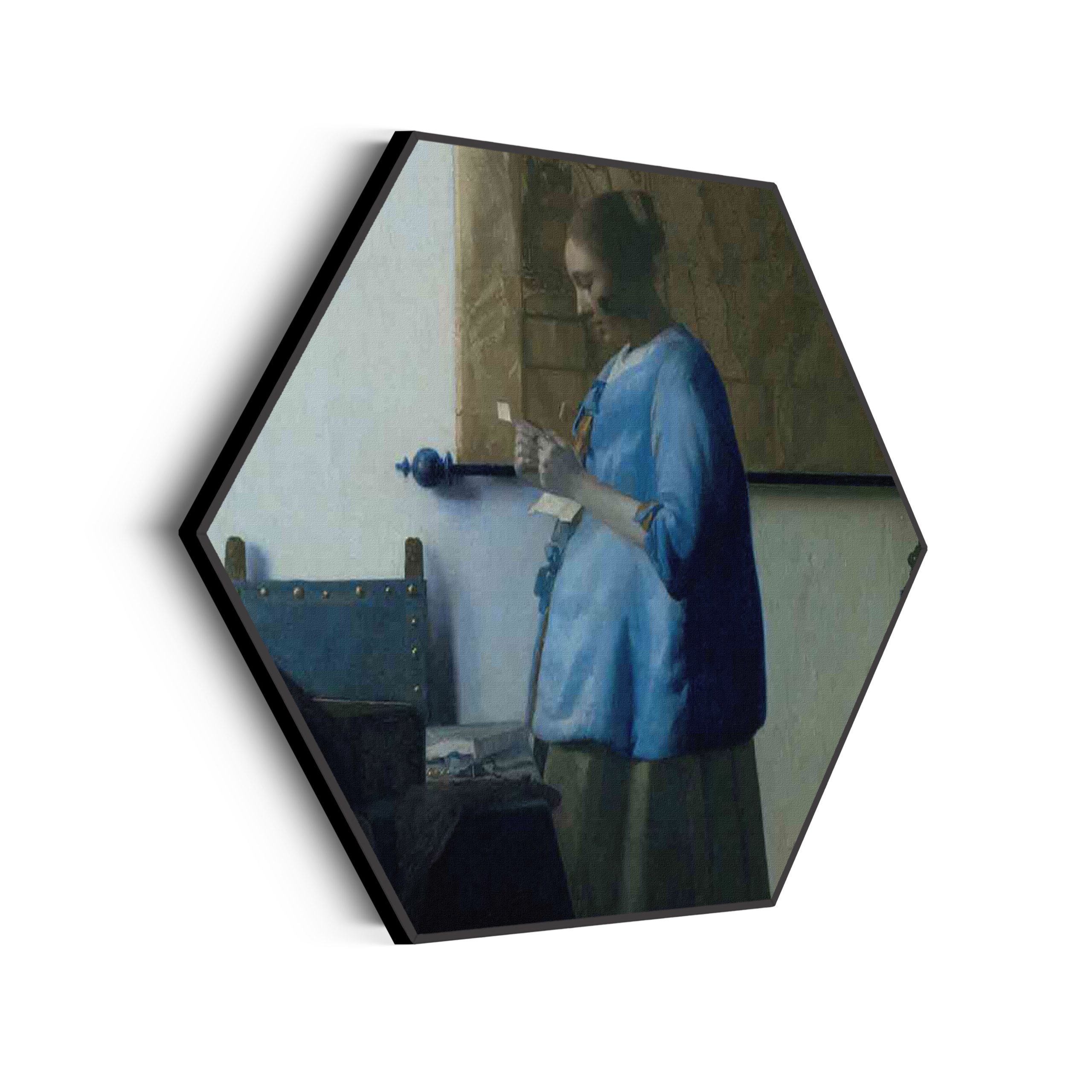 Akoestisch Schilderij Johannes Vermeer Meisje met de parel 1665-1167 Hexagon Template Hexagon OM 32 scaled 1