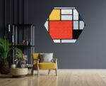 Akoestisch Schilderij Mondriaan Gele Hokjes Hexagon Template Hexagon OM 4 1 scaled 1