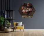 Akoestisch Schilderij Jacob Marrel Stilleven met bloemenvaas en dode kikvors 1634 Hexagon Template Hexagon OM 6 1 scaled 1