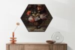 Akoestisch Schilderij Jacob Marrel Stilleven met bloemenvaas en dode kikvors 1634 Hexagon Template Hexagon OM 6 2 scaled 1