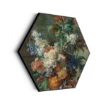 Akoestisch Schilderij Jan Davidsz Stilleven met bloemen in een glazen vaas 1650-683 Hexagon Template Hexagon OM 7 scaled 1