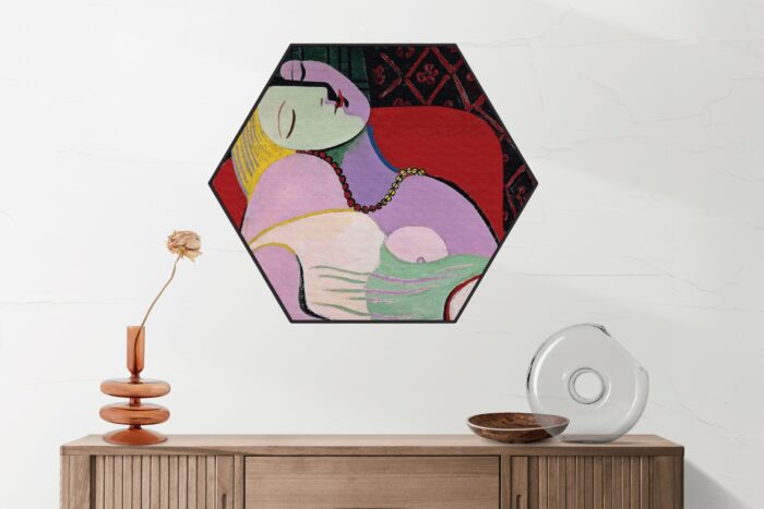 Akoestisch Schilderij Picasso Een Droom 1932 Hexagon Template Hexagon OM 8 2 scaled 1