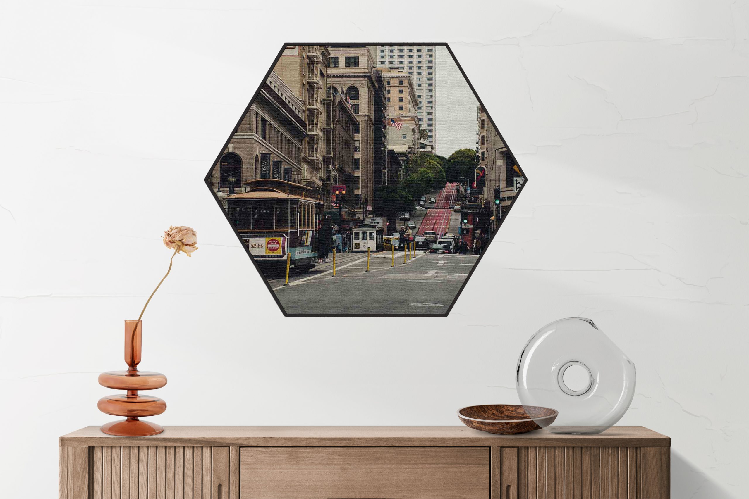 Akoestisch Schilderij San Francisco City Hexagon Template Hexagon Steden 17 1 1 scaled 1