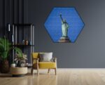 Akoestisch Schilderij Vrijheidsbeeld New York Donker 01 Hexagon Template Hexagon Steden 18 1 1 scaled 1