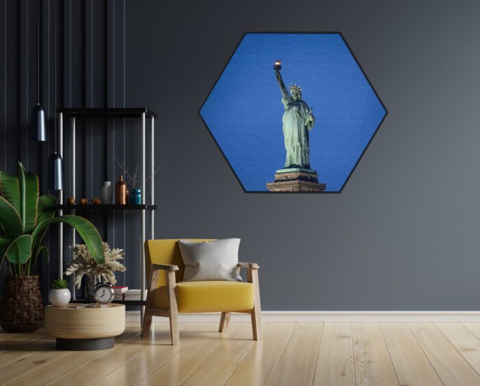 Akoestisch Schilderij Vrijheidsbeeld New York Donker 01 Hexagon Template Hexagon Steden 18 1 1 scaled 1