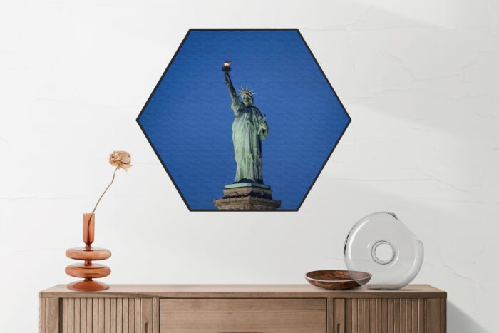 Akoestisch Schilderij Vrijheidsbeeld New York Donker 01 Hexagon Template Hexagon Steden 18 scaled 1