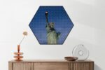 Akoestisch Schilderij Vrijheidsbeeld New York Donker 02 Hexagon Template Hexagon Steden 19 1 1 scaled 1