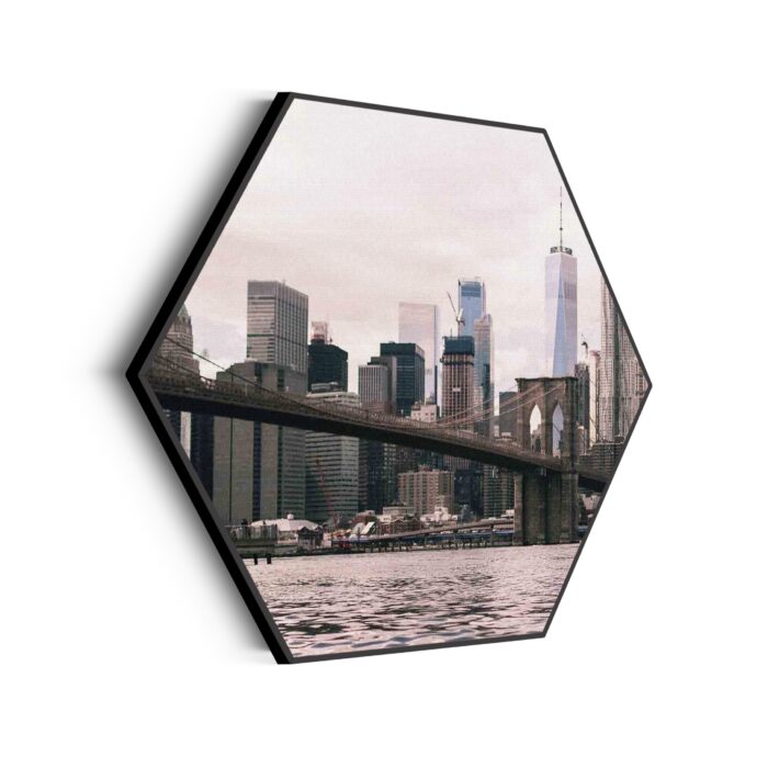 Akoestisch Schilderij Brooklyn Bridge New York Hexagon Template Hexagon Steden 24 1 scaled 1