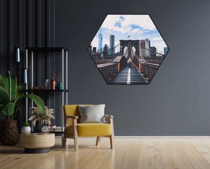 Akoestisch Schilderij Brooklyn Bridge New York Daglicht Hexagon Template Hexagon Steden 32 1 scaled 1