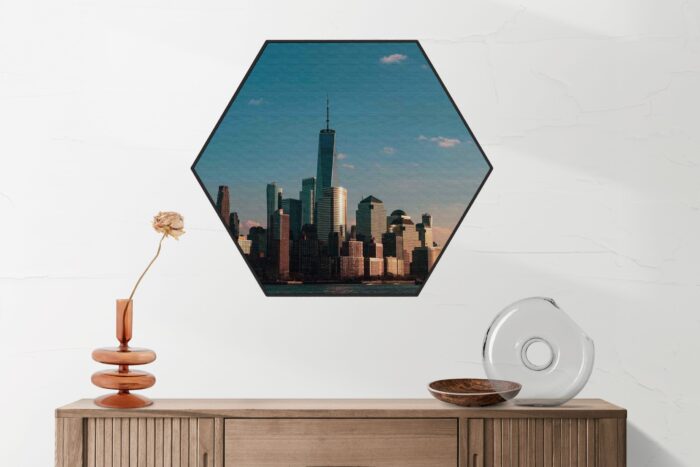 Akoestisch Schilderij New York Gebouwen Skyline Hexagon Template Hexagon Steden 36 2 scaled 1