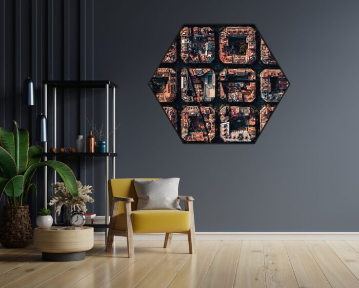 Akoestisch Schilderij Barcelona's Achtkantige Patronen Hexagon Template Hexagon Steden 38 1 scaled 1