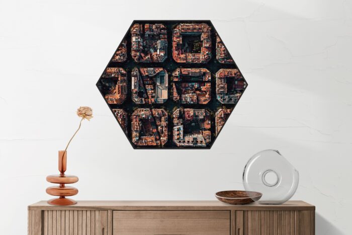 Akoestisch Schilderij Barcelona's Achtkantige Patronen Hexagon Template Hexagon Steden 38 2 scaled 1