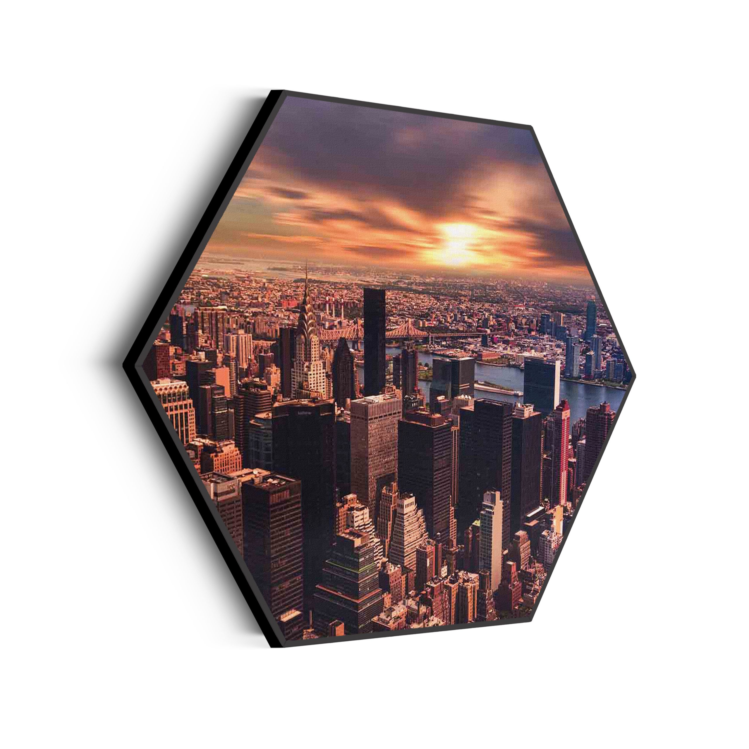 Akoestisch Schilderij New York Luchtfoto Hexagon Template Hexagon Steden 45 scaled 1
