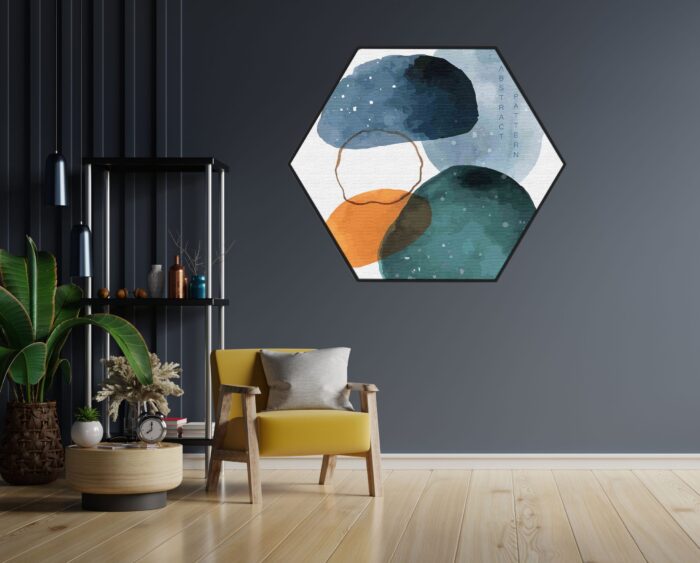 Akoestisch Schilderij Scandinavisch Kleurrijk Hexagon Template Hexagon abstract 08 1 scaled 1