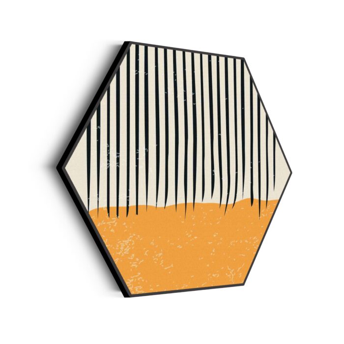 Akoestisch Schilderij Scandinavisch Oranje Zwart Hexagon Template Hexagon abstract 115 scaled 1