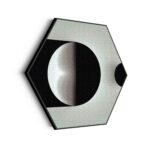 Akoestisch Schilderij Scandinavisch Wit met Zwart Element 01 Hexagon Template Hexagon abstract 21 scaled 1
