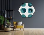 Akoestisch Schilderij Scandinavisch Wit met Goudkleurig Element Hexagon Template Hexagon abstract 29 1 scaled 1