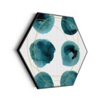 Akoestisch Schilderij Scandinavisch Wit met Goudkleurig Element Hexagon Template Hexagon abstract 29 scaled 1