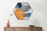 Akoestisch Schilderij Scandinavisch Wit met Goudkleurig Element Hexagon Template Hexagon abstract 31 2 scaled 1