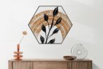 Akoestisch Schilderij Scandinavisch Patroon met Bloem 01 Hexagon Template Hexagon abstract 33 2 scaled 1