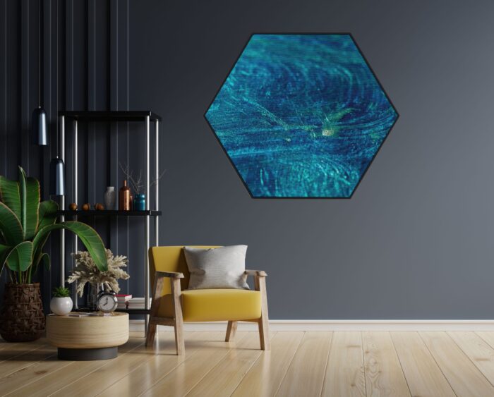 Akoestisch Schilderij Blue Ice Hexagon Template Hexagon abstract 54 1 scaled 1