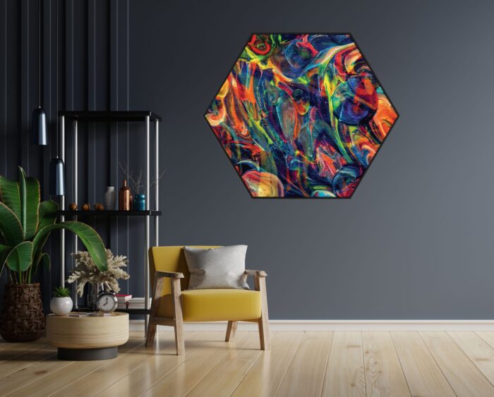 Akoestisch Schilderij Colorfull Art Design Hexagon Template Hexagon abstract 59 1 scaled 1