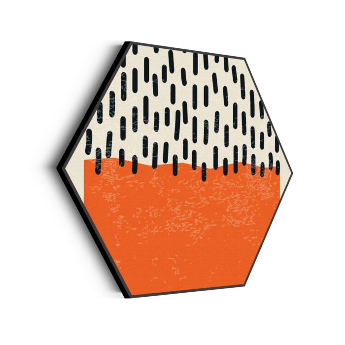 Akoestisch Schilderij Scandinavisch Oranje Hexagon Template Hexagon abstract 60 scaled 1