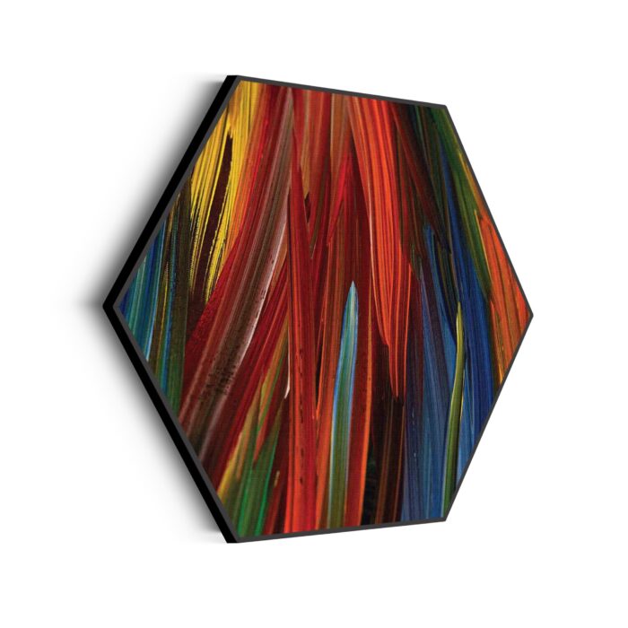 Akoestisch Schilderij Geschilderde Strepen Kleurrijk Hexagon Template Hexagon abstract 75 scaled 1