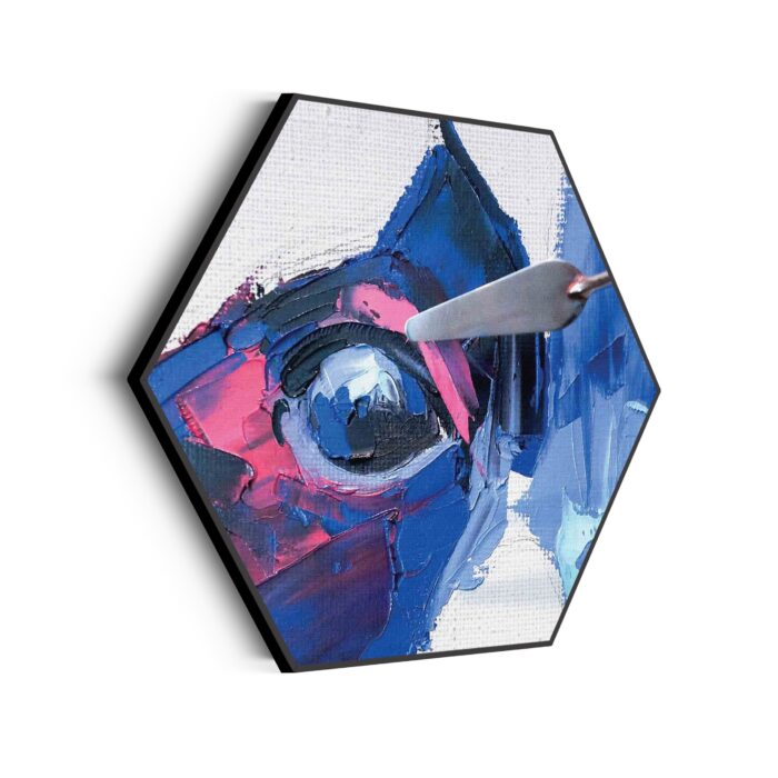 Akoestisch Schilderij Niet Afgeschilderde Dierenkop Kleurrijk Hexagon Template Hexagon abstract 76 scaled 1