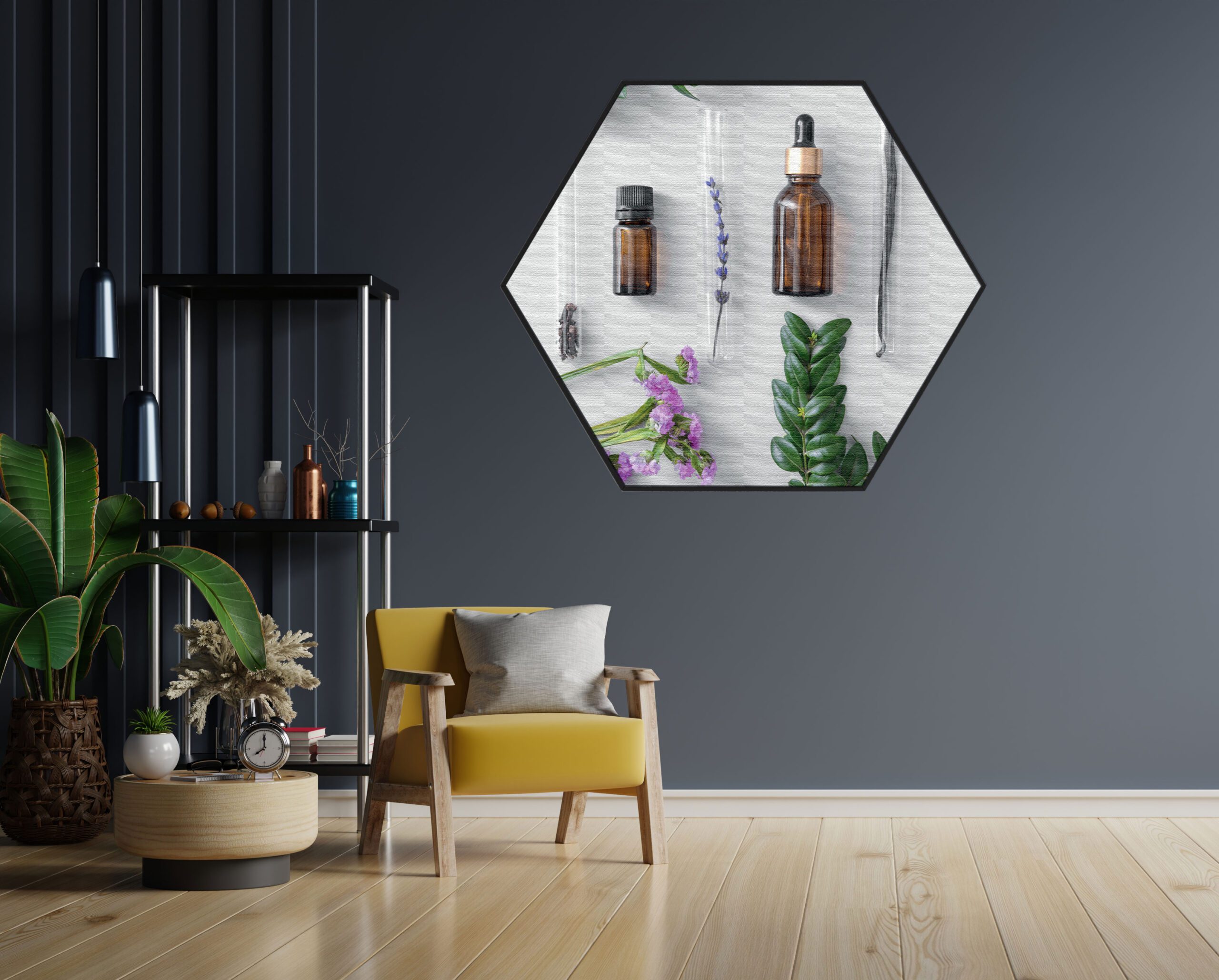 Akoestisch Schilderij Beautysalon Planten Marmer Hexagon Template Hexagon beauty 15 1 scaled 1