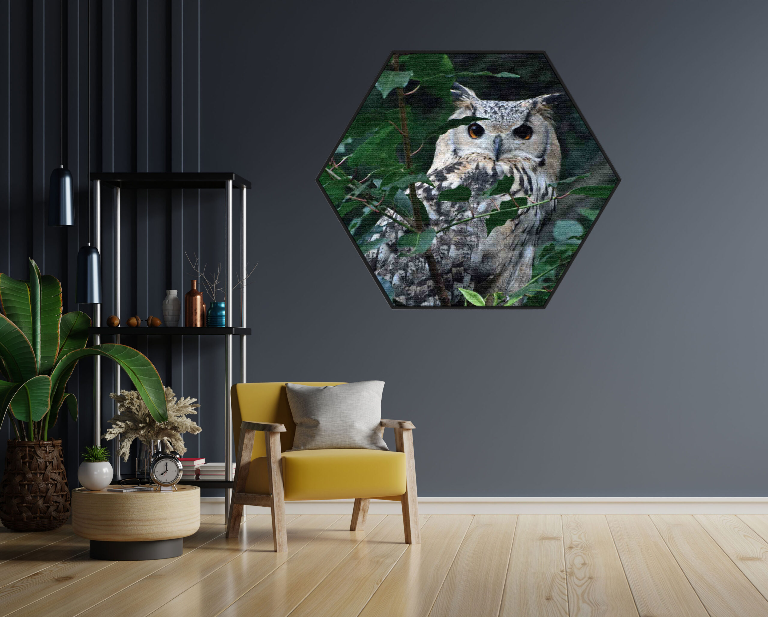 Akoestisch Schilderij Springende Dolfijnen Goud 01 Hexagon Template Hexagon dieren 12 1 scaled 1